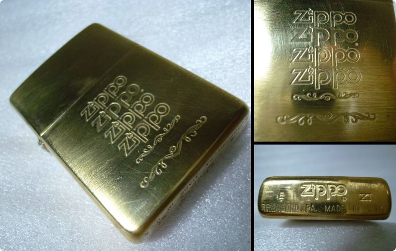 【やや傷や汚れあり】1円★1995年製 SOLID BRASS ZippoZippoZippoZippo ソリッドブラス 真鍮GOLD金色