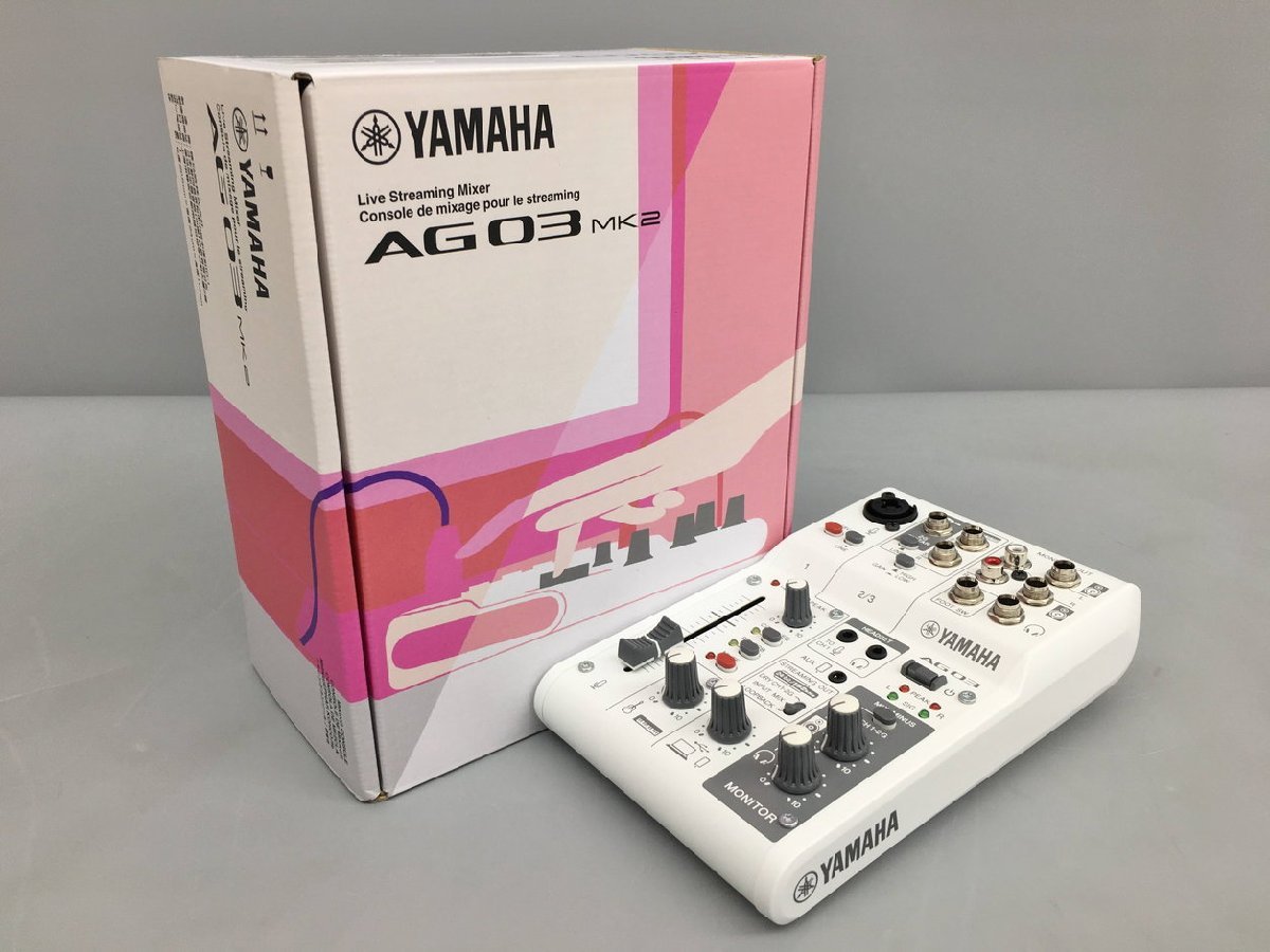 【未使用】音響機器 3チャンネル ライブストリーミングミキサー AG03MK2 ホワイト ヤマハ YAMAHA Live Streaming