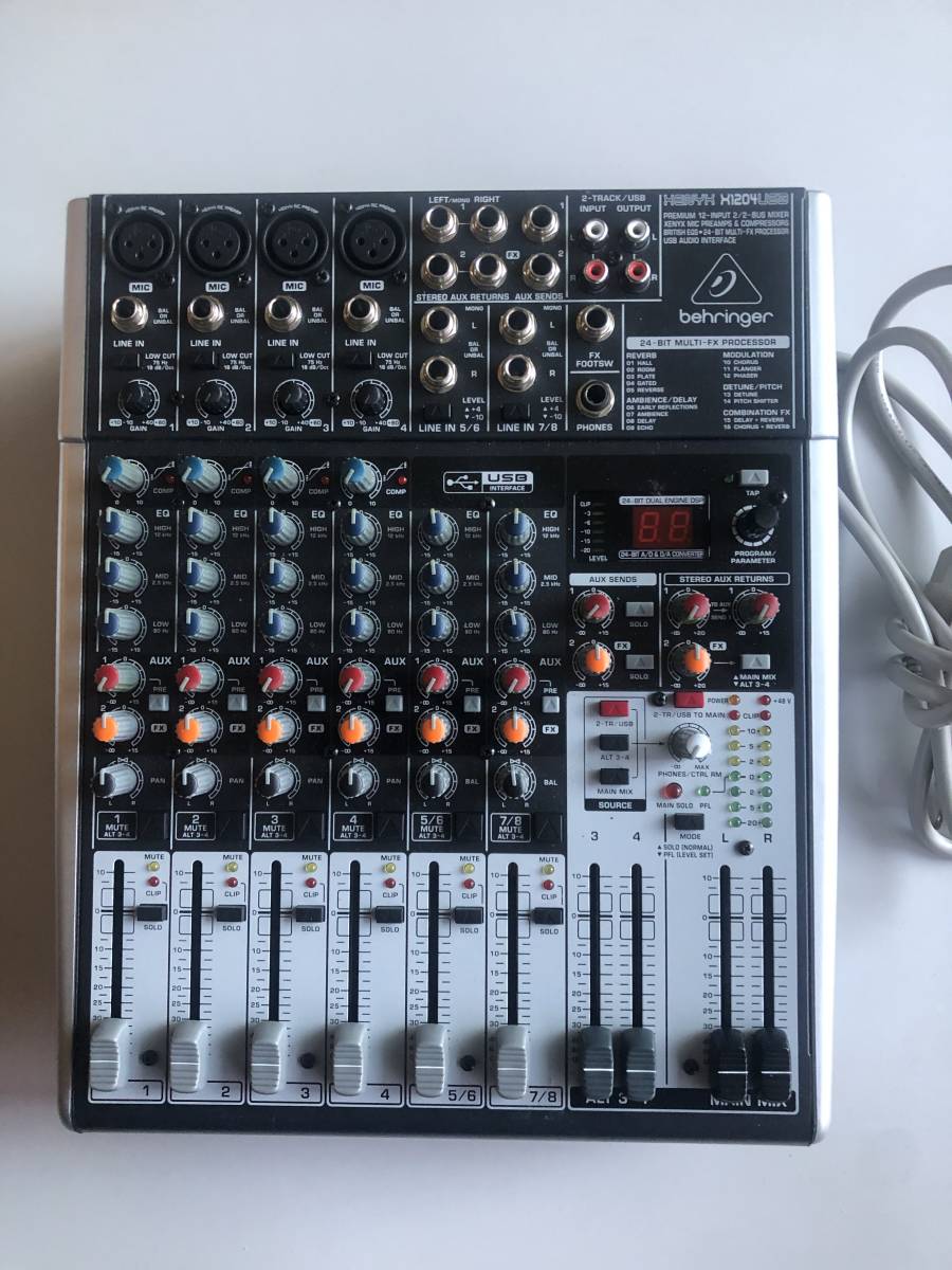 【傷や汚れあり】ベリンガー BEHRINGER XENYX 1204USB ミキサー アナログミキサー 社外品の電源ケーブル付きの落札情報詳細