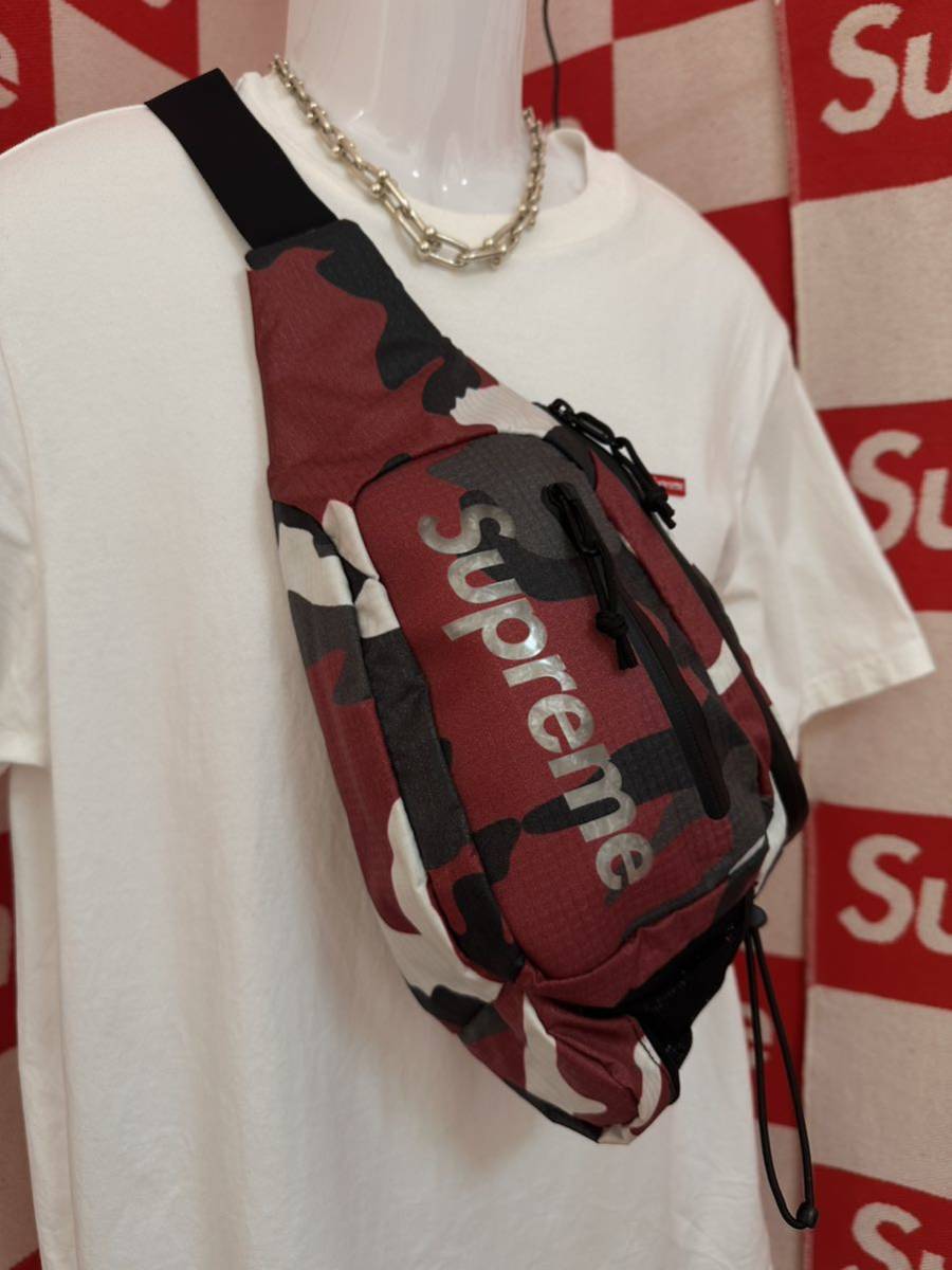 【目立った傷や汚れなし】☆超激レア☆Supreme Sling Bag Red Camo レッドカモ スリングバッグ ウエストバッグ