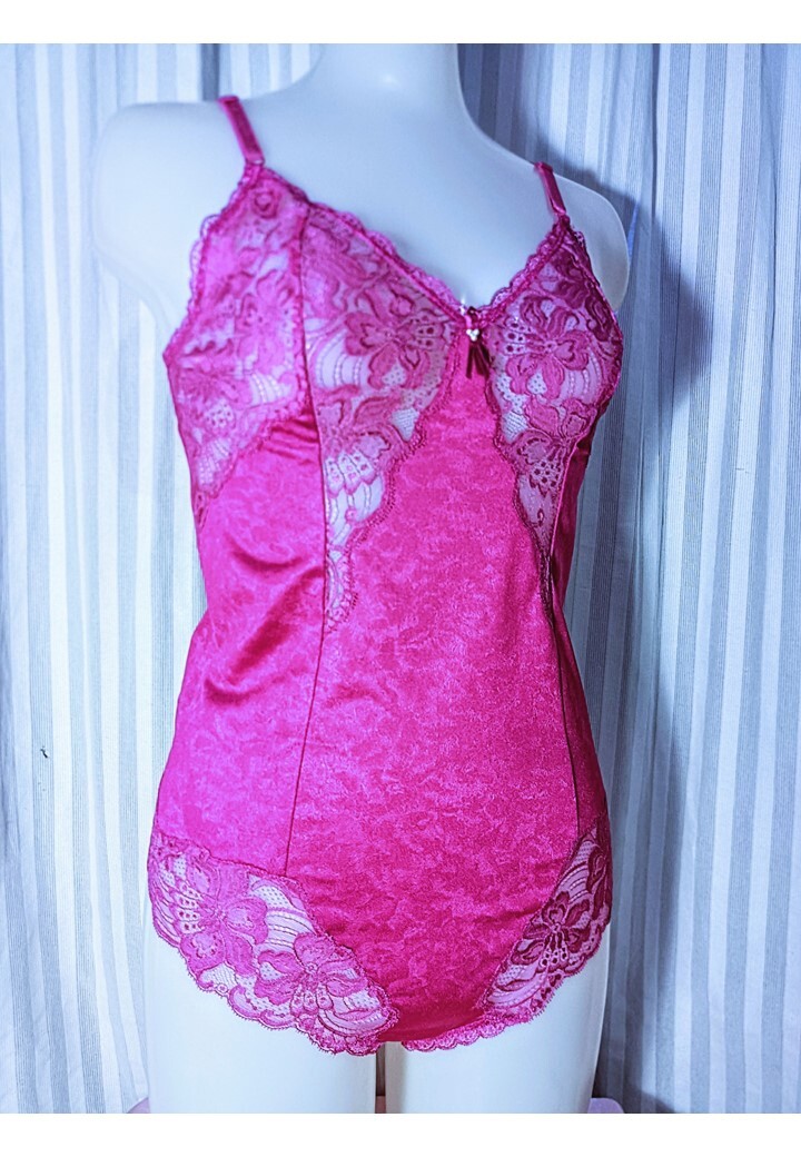 【未使用に近い】ワコール L85 テディ 大人のランジェリー ツルツルすべすべ ナイロン100％生地 明るい むらさき色 略新品の落札情報