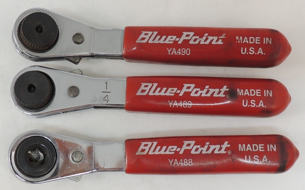 【中古】中古品 BluePoint ブルーポイント YA488 YA489 YA490 ラチェットレンチ 3本セット k_z の落札情報詳細 ヤフオク落札価格情報 オークフリー
