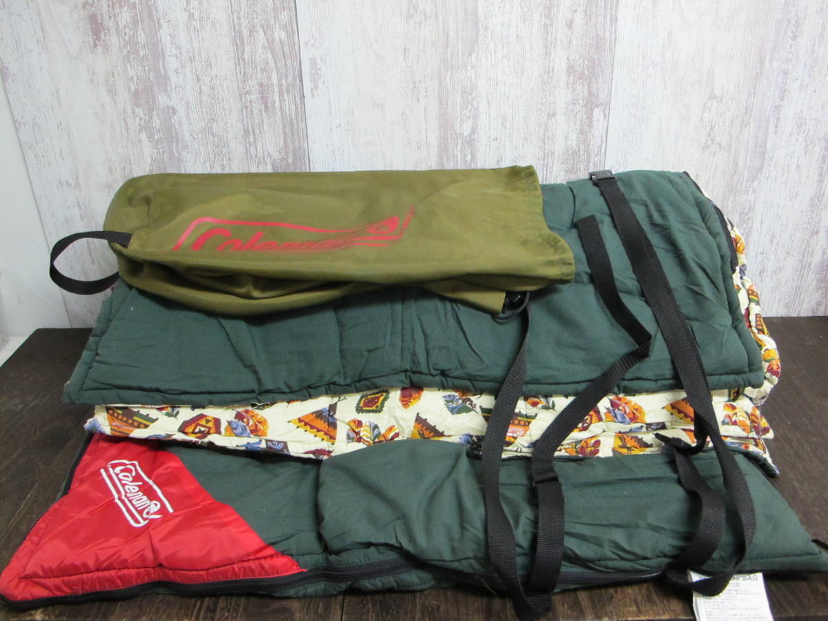Coleman コールマン SLEEPING BAG Hollofil 808 寝袋 収納袋つき アウトドア キャンプ＠100の落札情報詳細 ヤフオク落札価格検索 オークフリー