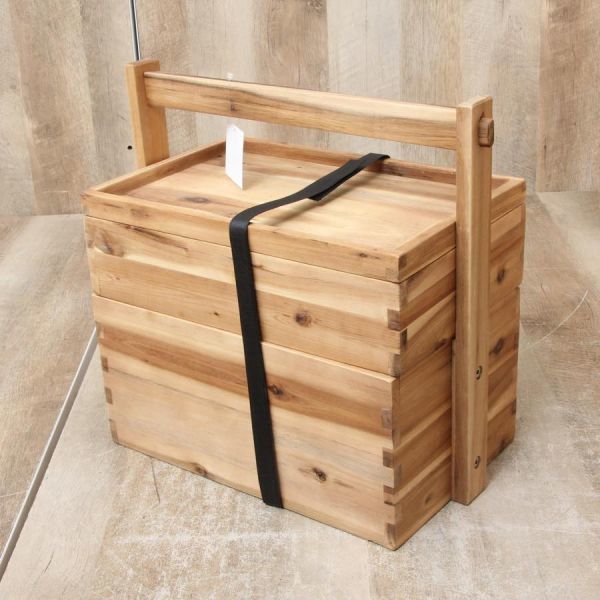 キャプテンスタッグ CAPTAIN STAG 木製おかもち スパイスボックス キャンプ 料理 調理の強い味方 整理整頓できます☆