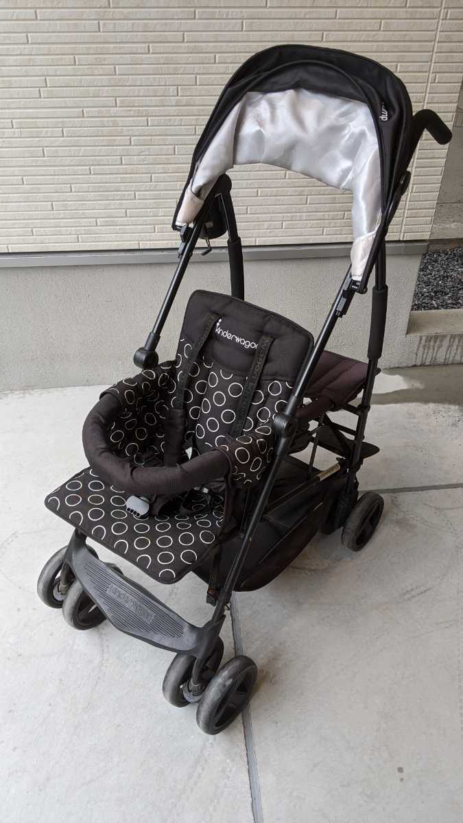 DUOシティJUMP デュオシティ ジャンプ kinderwagon ブラック 縦型二人乗りベビーカー USEDの落札情報詳細 ヤフオク