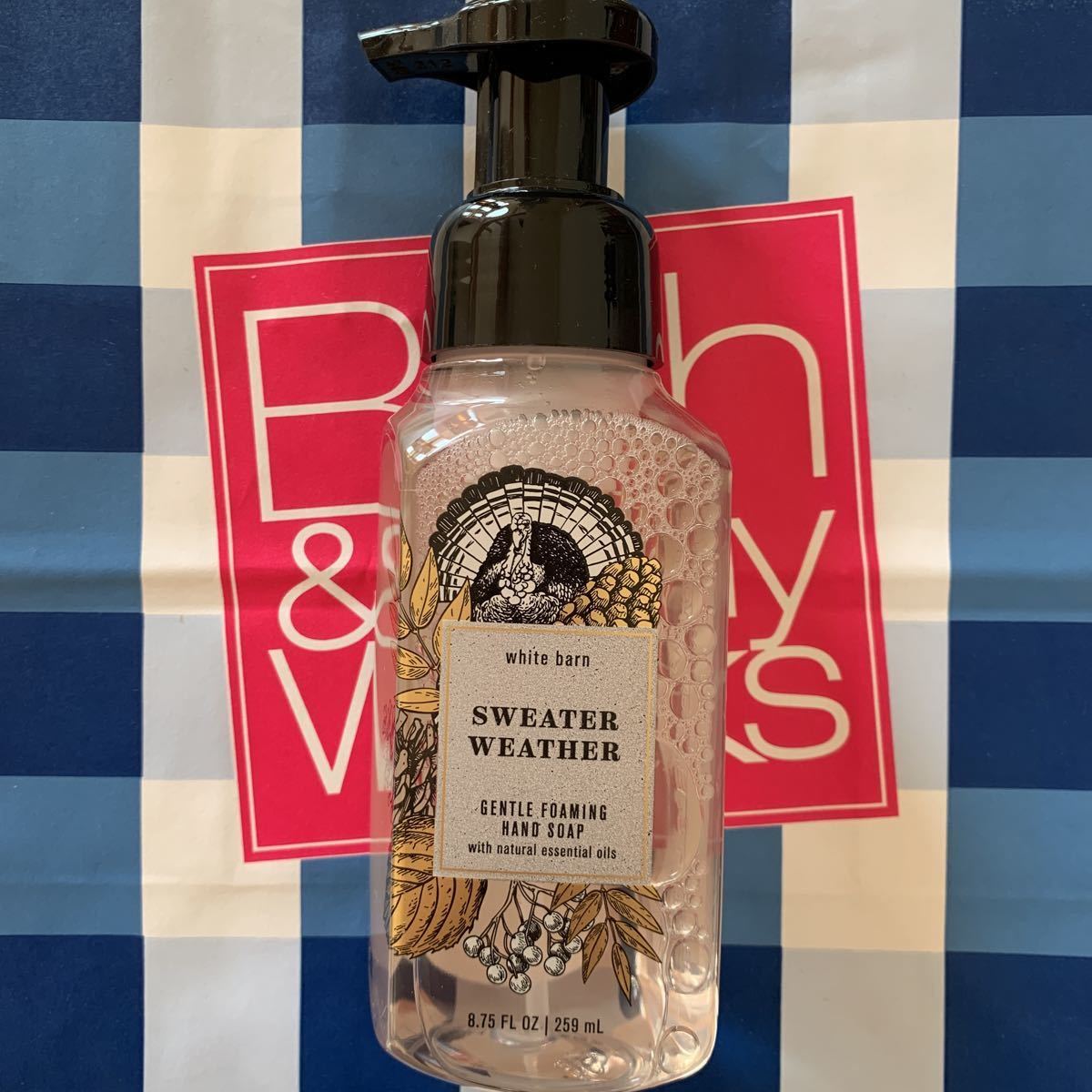 【未使用】バスアンドボディワークス Bath&BodyWorks 泡ハンドソープ 石鹸 セーターウェザー 259ml セージ ユーカリ