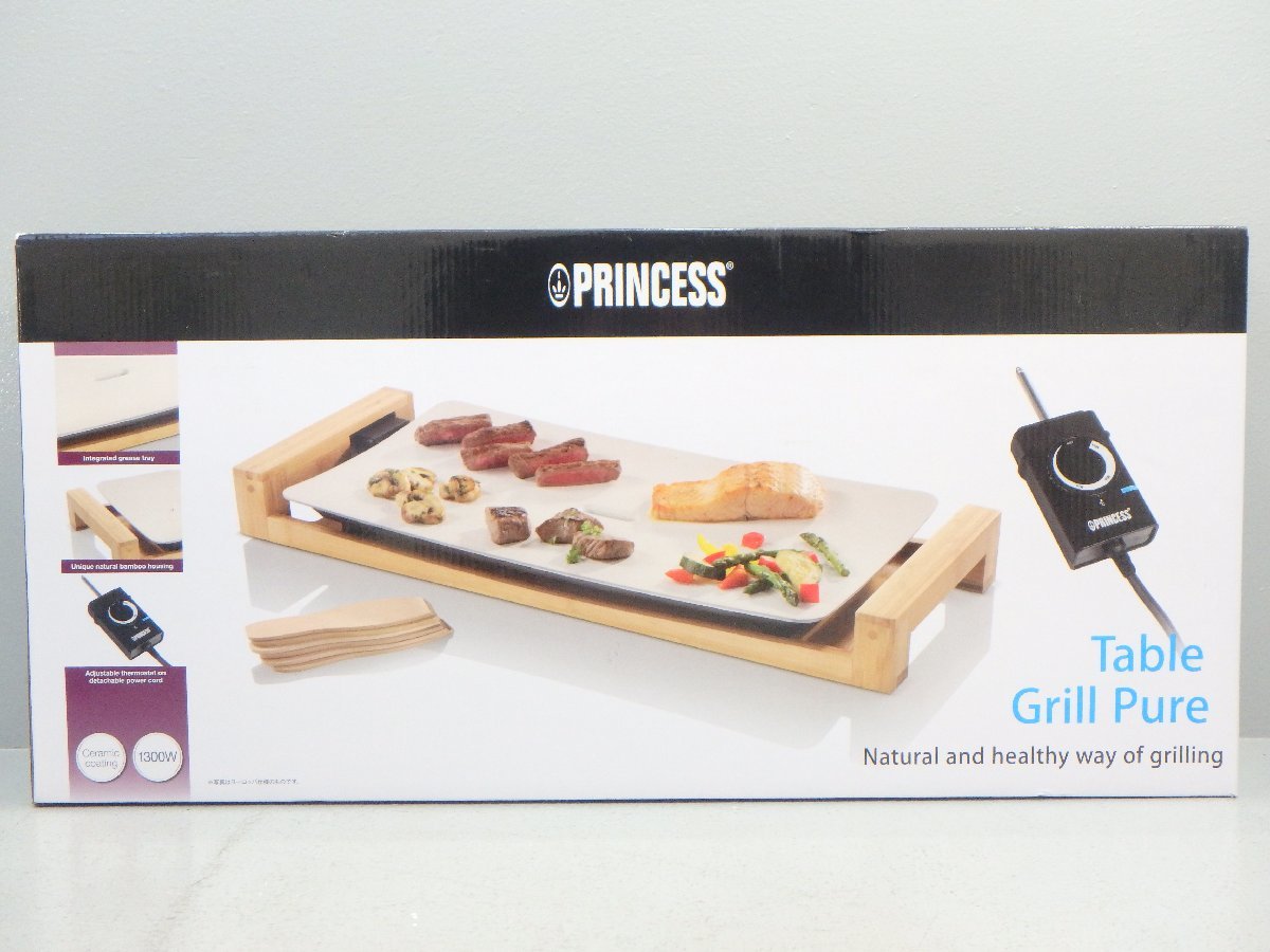 【未使用】 【未使用品】PRINCESS Table Grill Pure 103030 セラミックホットプレート 同梱不可 1円スタート の