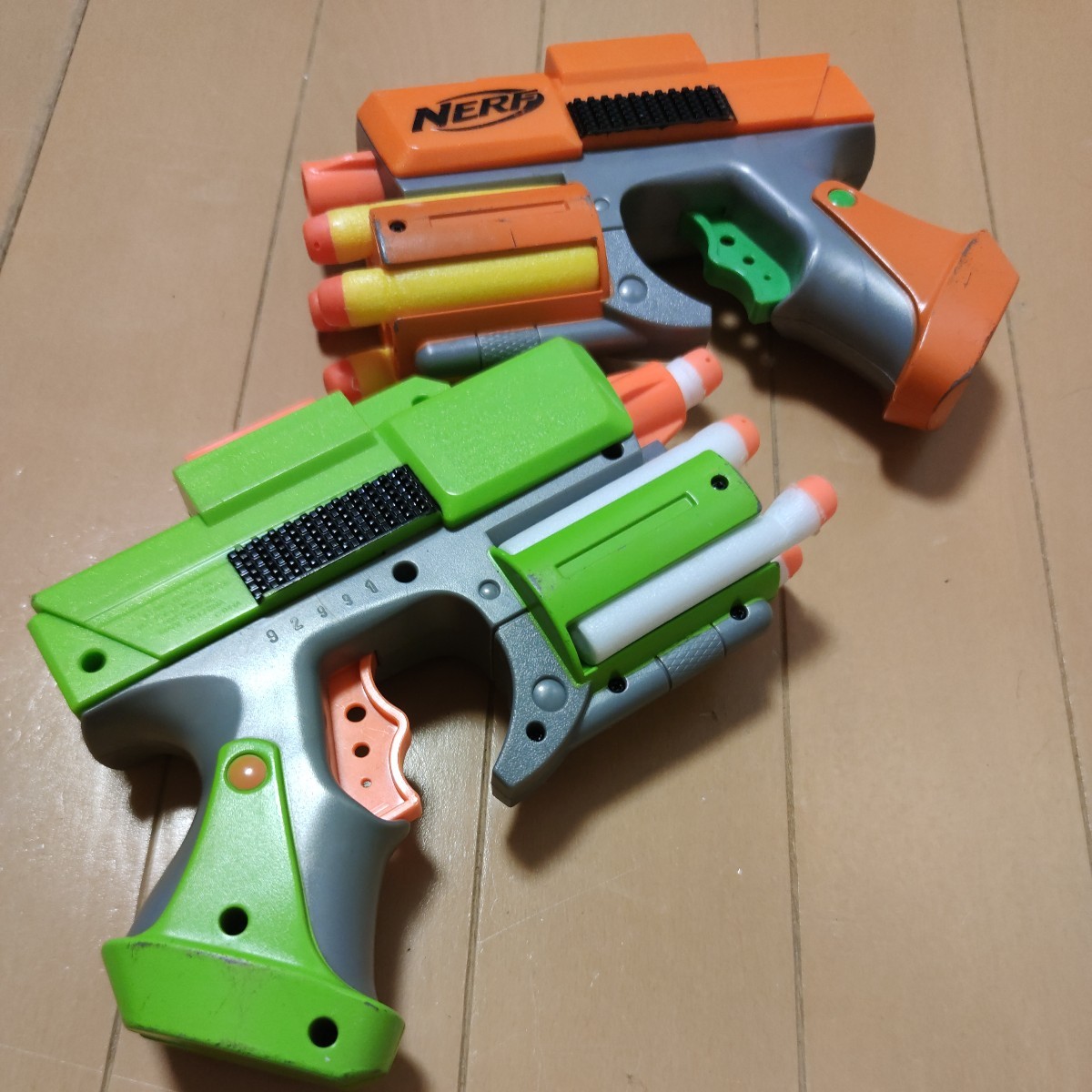 【傷や汚れあり】ナーフ リボルバースタイル2丁 Nerf Revolver Dart Tag Gun strikefireの落札情報詳細