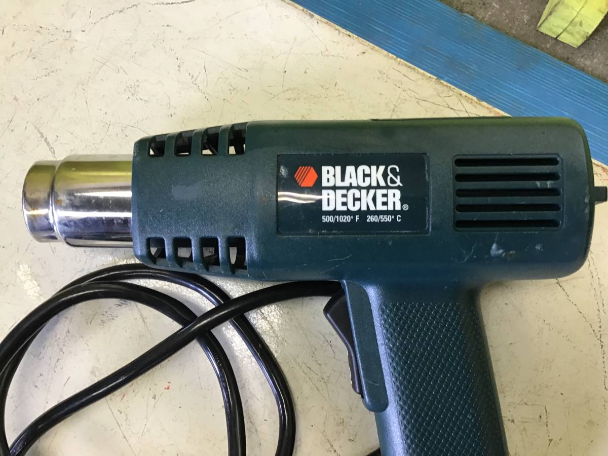 ☆岐阜発 BLACK&DECKER / ブラックアンドデッカー ヒートガン / ホットガン 500/1020°F 260/550℃ 中古 2/
