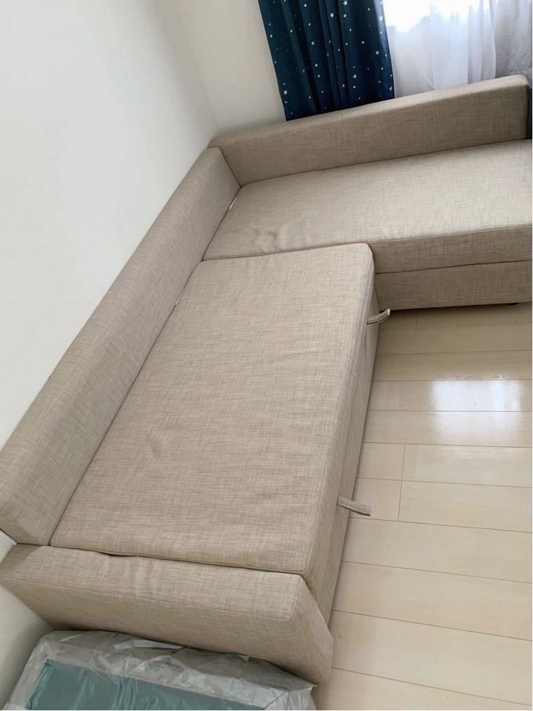 ソファー ソファーベッド イケア カウチソファ 中古美品 IKEA 収納付き FRIHETEN フリーヘーテンの落札情報詳細 ヤフオク落札