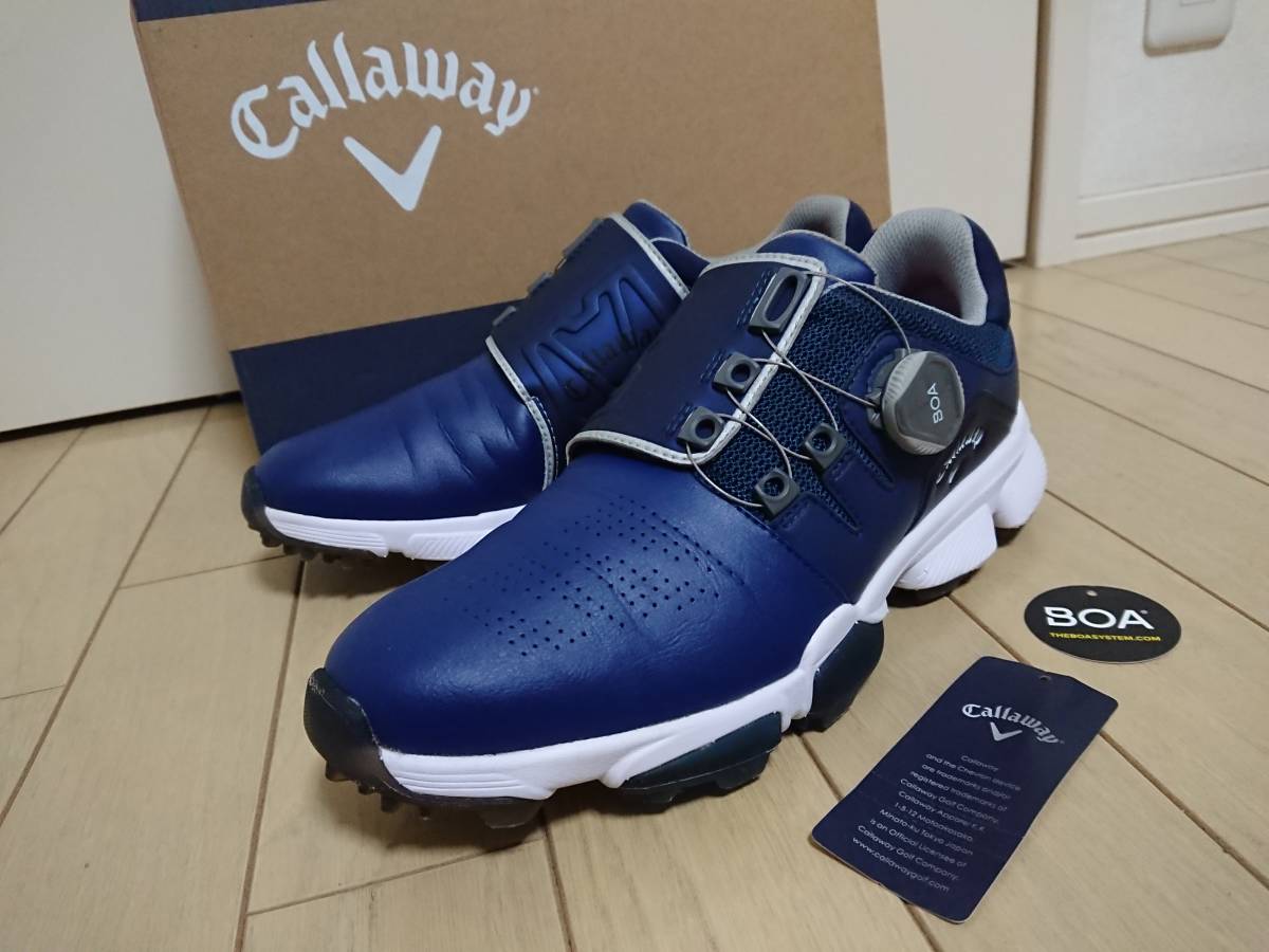 美品 Callaway Apparel キャロウェイ アパレル HYPERCHEV BOA 18 ハイパーシェブ ボア ゴルフシューズ 26