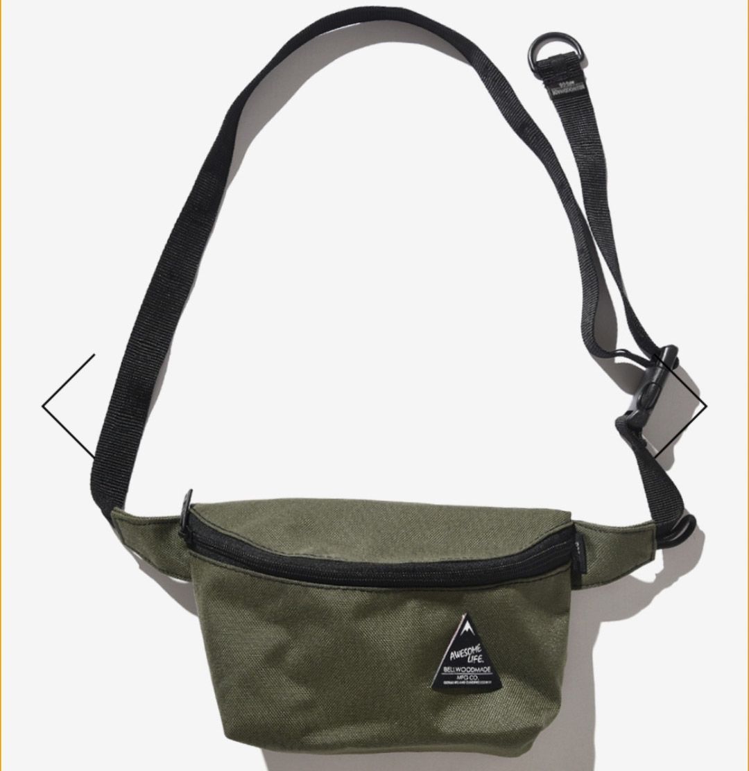 【新品】BELLWOODMADE ベルウッドメイド HIPBAG CORDURA OLIVE ウエストポーチ ヒップバッグ ショルダーバッグ