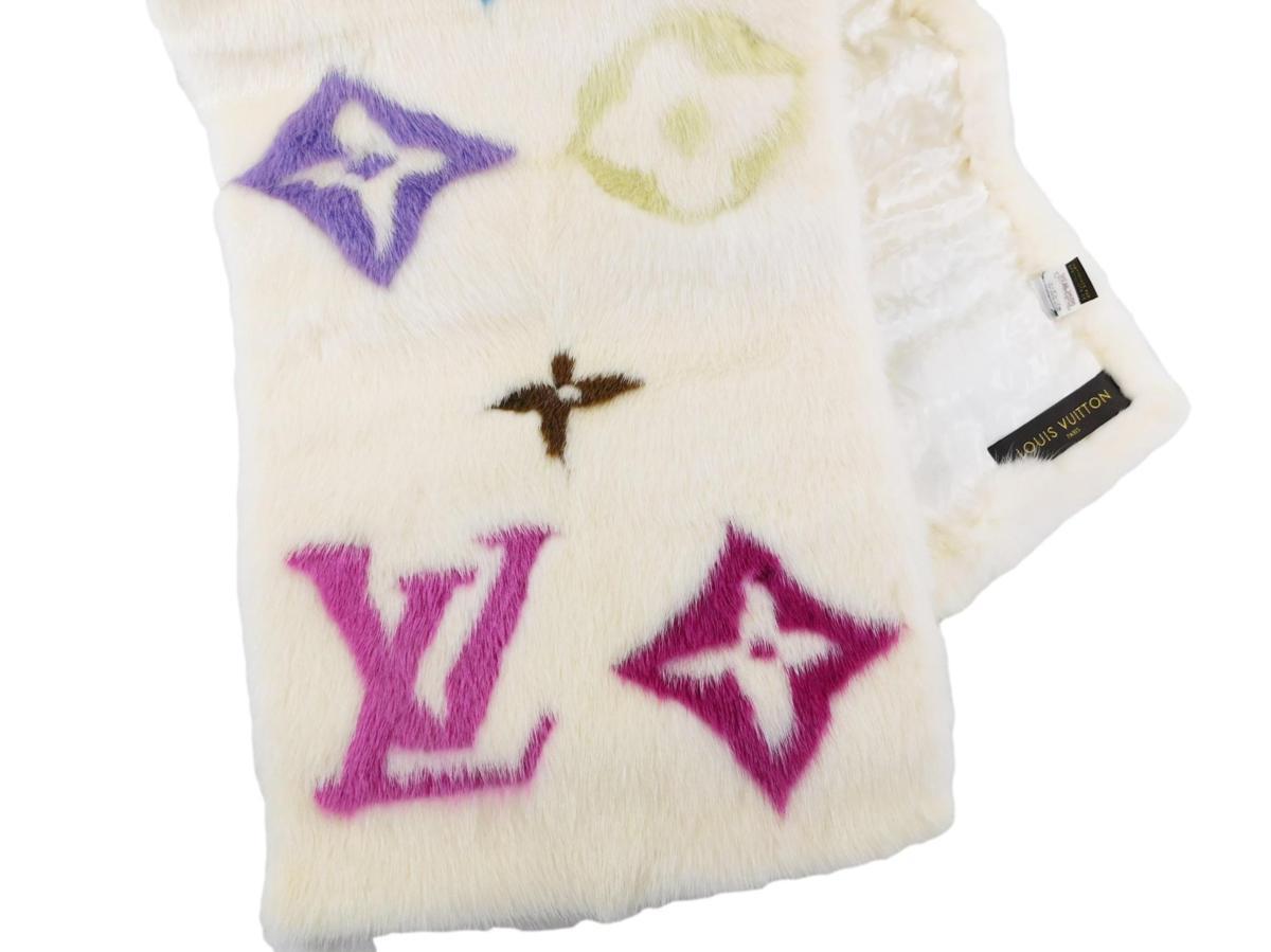 中古美品 LOUIS VUITTON ルイヴィトン ミンクファー マルチカラー マフラー h_zの落札情報詳細 ヤフオク落札価格情報 オークフリー