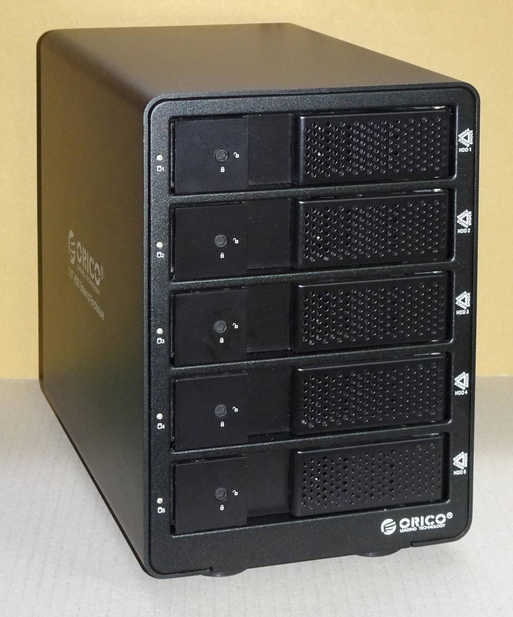【目立った傷や汚れなし】ハードディスクケース 5ベイ ORICO 5Bay 3.5inch USB3.0 SATA Hard Drive
