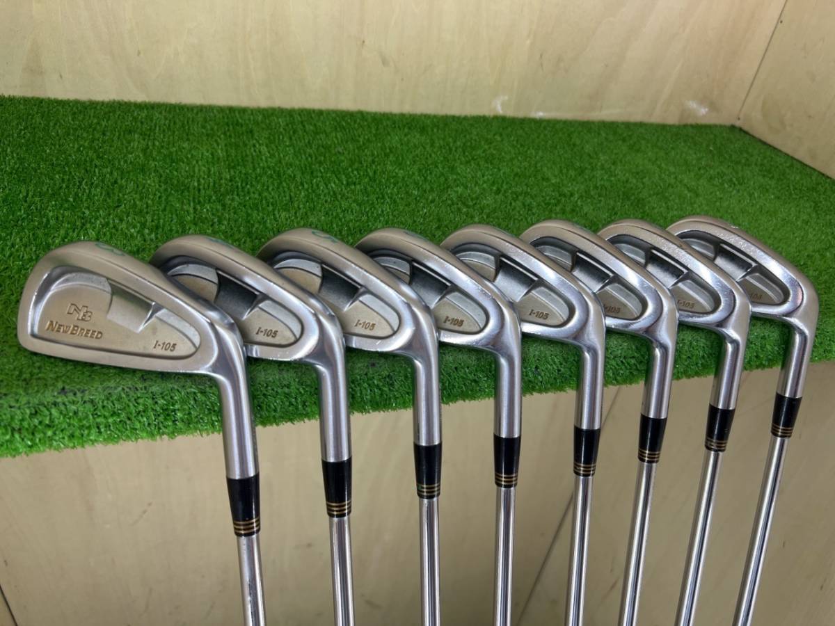 【傷や汚れあり】【希少/名器】DUNLOP NEW BREED I105 ダンロップ ニューブリード 3番～9番/PW 8本セット