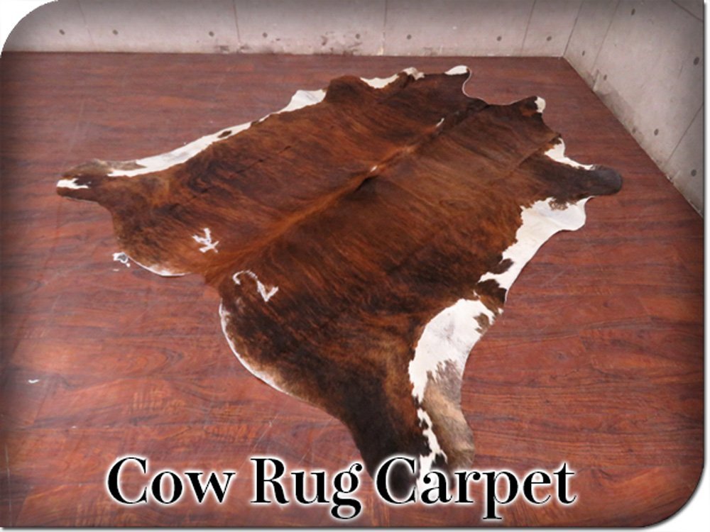 【傷や汚れあり】 高級 COW RUG/カウラグ ミッドセンチュリースタイル ラグジュアリー カウラグカーペット ft7669kの落札情報詳細
