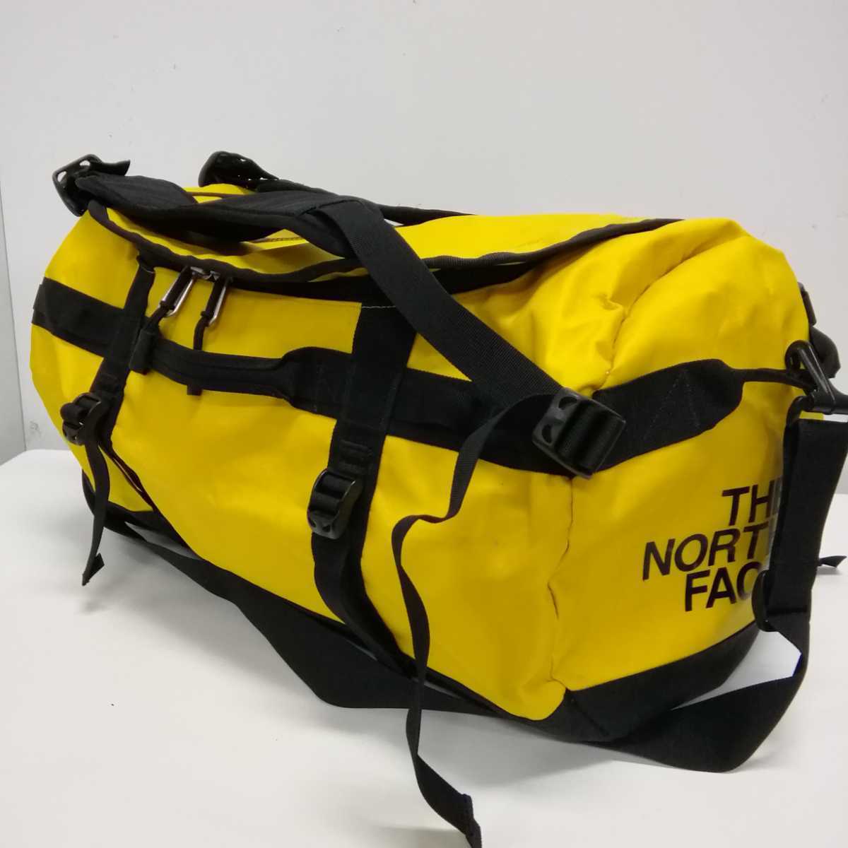 【やや傷や汚れあり】THE NORTH FACE ノースフェイス バック バッグ 鞄 イエロー系 2WAY BASE CAMP DUFFEL