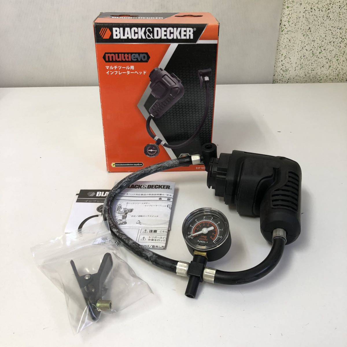 【やや傷や汚れあり】N5878a）BLACK&DECKER ブラックアンドデッカー マルチツール用 インフレーターヘッド EIF183