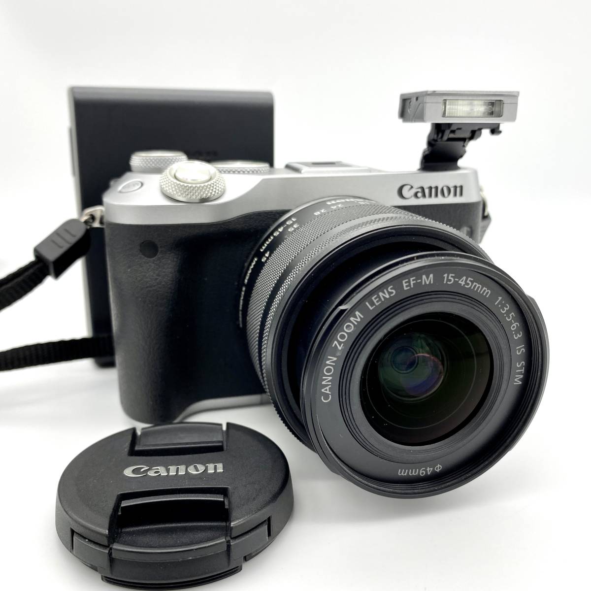 【目立った傷や汚れなし】AY0344 【シャッター・フラッシュ確認OK】CANON キヤノン EOS M6 デジタルカメラ レンズ CANON