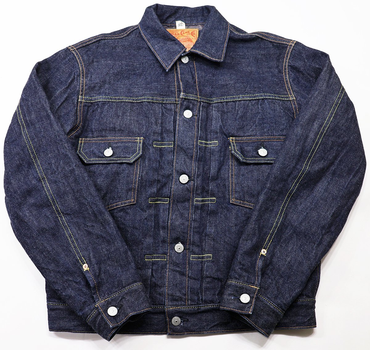 【未使用に近い】SugarCane (シュガーケーン) 14.25oz. DENIM BLANKET LINED JACKET / トロイ