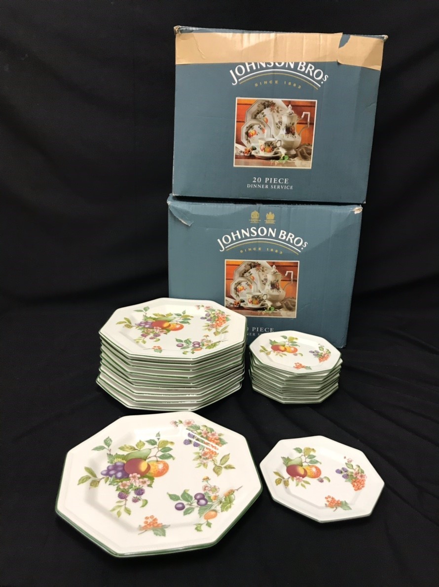 【中古】A19f03A Johnson Brothers Fresh Fruit Bros 40枚セット まとめ 食器 お皿 プレート 大量
