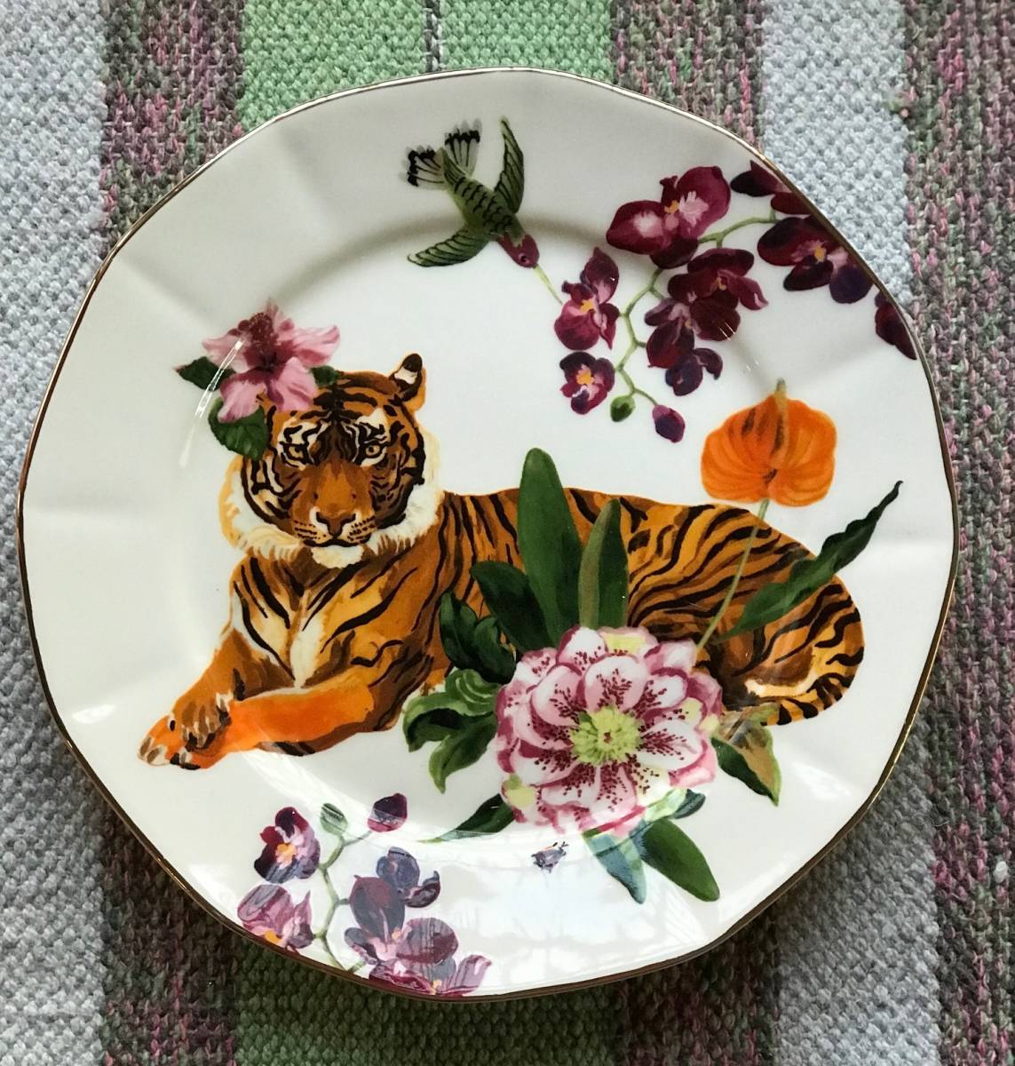 【新品】Anthropologie アンソロポロジー Nathalie LETE ナタリーレテ トラ タイガー 皿 サイドプレート 新品 未
