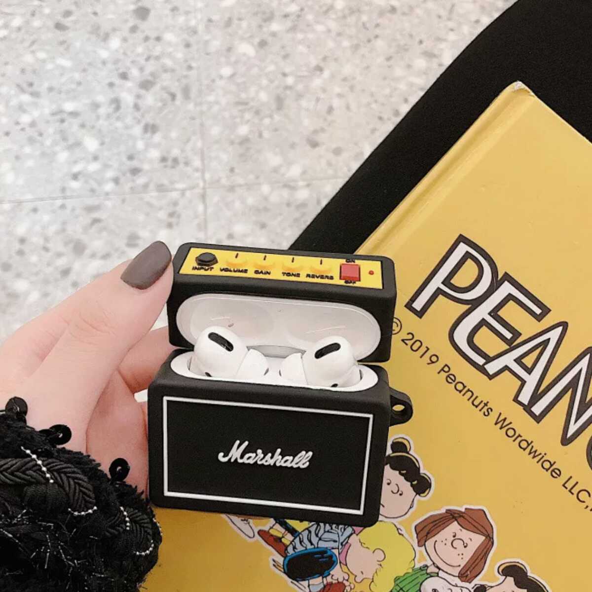 【新品】新品 送料無料 マーシャルmarshall アンプ型AirPodsproケースairpods pro 保護ケース イヤホンケース