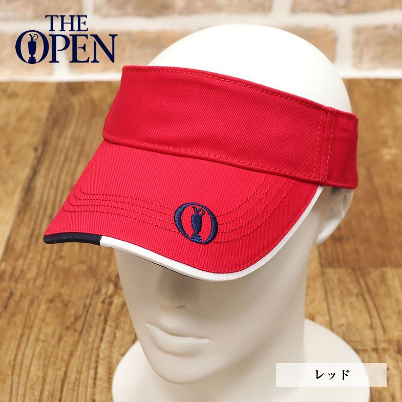 【未使用】1円/THE OPEN/50(L)サイズ/サンバイザー 全英オープン刺繍 日除け ムレ防止 ゴルフ 帽子 キャップ 52301 新品