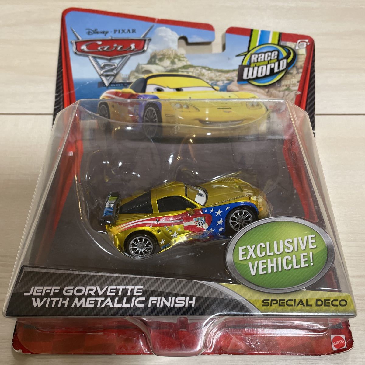 【やや傷や汚れあり】マテル カーズ JEFF GORVETTE ジェフゴルベット MATTEL CARS ミニカー キャラクターカー