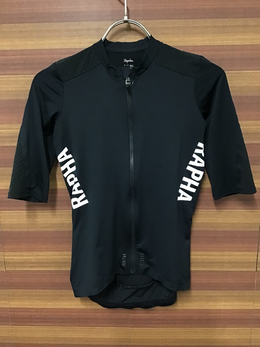 【目立った傷や汚れなし】GZ954 ラファ Rapha プロチームエアロジャージ PRO TEAM AERO JERSEY 半袖 黒 XS