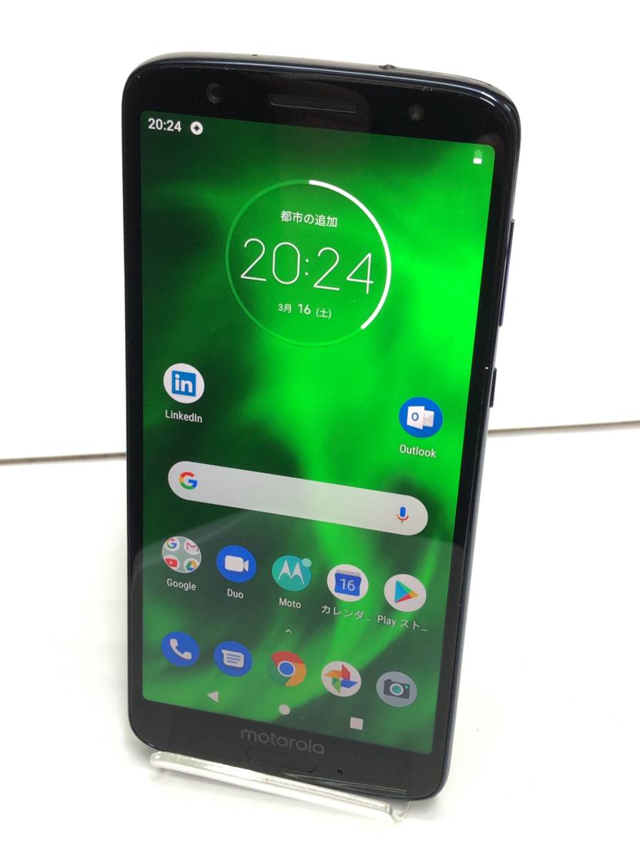 【やや傷や汚れあり】MOTOROLA Moto G6 XT19257 ディープインディゴ SIMフリー モトローラ SS228345の落札