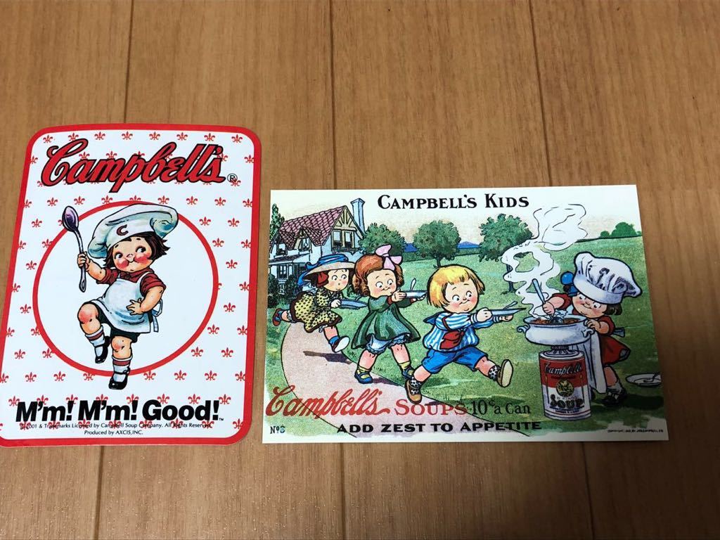 【新品】キャンベルスープ Campbell Soup キャラクター かわいい シール＋ポストカード アメリカン雑貨 インテリアにもの落札情報