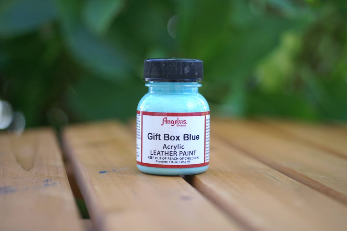 【新品】Angelus Acrylic Leather Paint 1oz(29.5ml) Gift Box blue ティファニー ブルー
