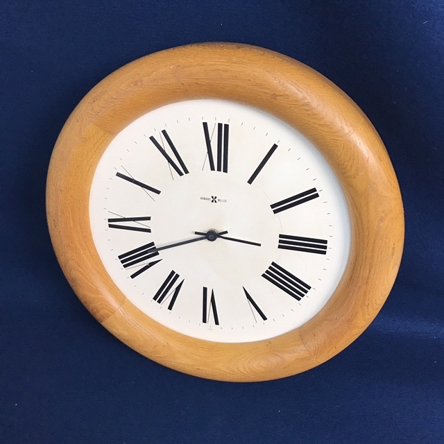 HOWARD MILLER ハワードミラー ウッドウォールクロック 掛け時計 イ 時計 クロック アメリカ ヴィンテージ ハーマン・ミラーの