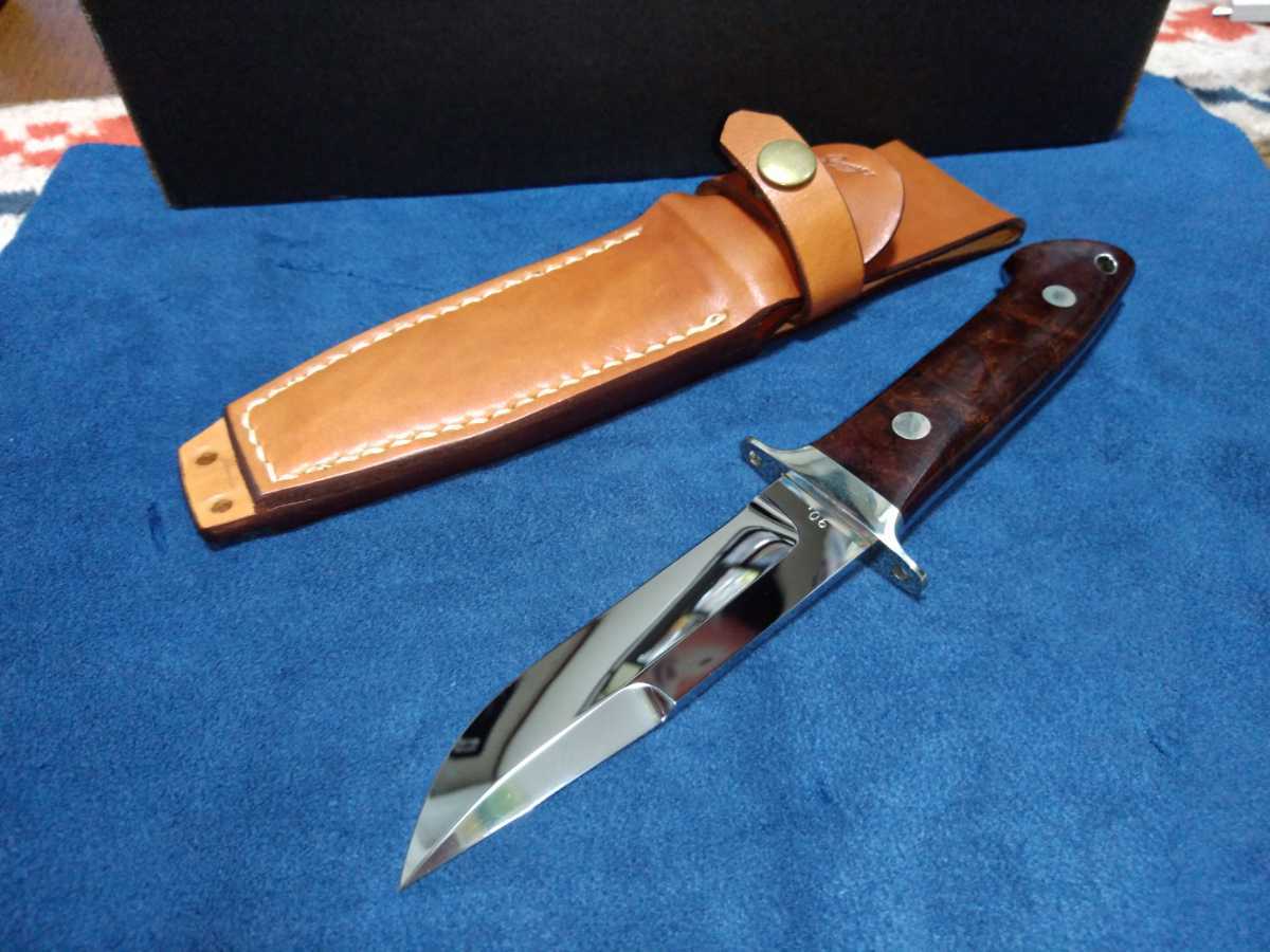 SUNNY M141 シュートナイフ(ラブレスレプリカ) ATS34ハンドルデザートアイアンウッド(サニーカスタムナイフ)の落札情報詳細