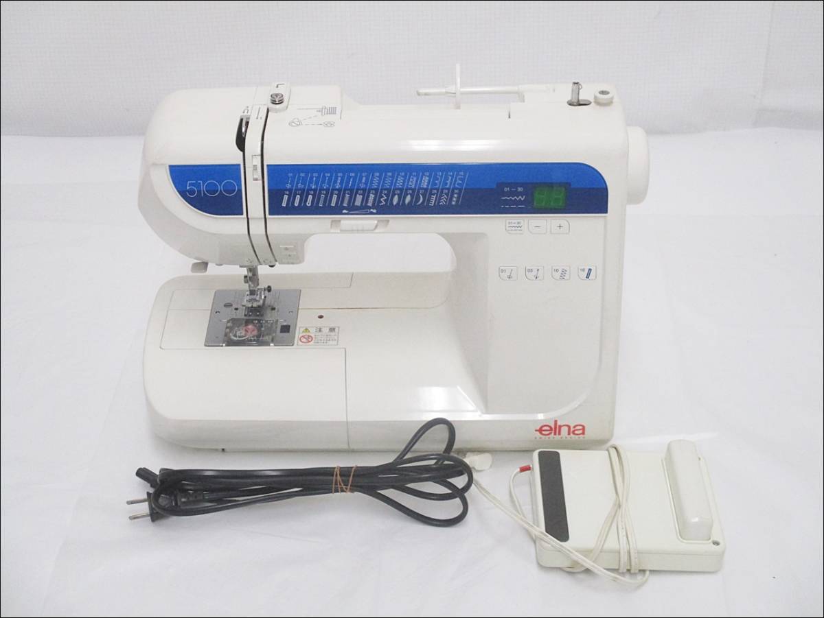 10 2737772310 [Y] JANOME ジャノメ ミシン elna エルナ MODEL 5100型 手工芸 裁縫 ハンドクラフト