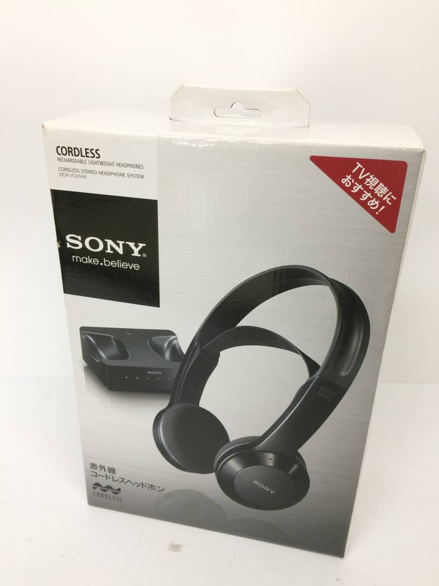 【傷や汚れあり】SONY ソニー コードレスステレオヘッドホンシステム オープン型 MDRIF245RK 通電OK 中古 現状品【No.13