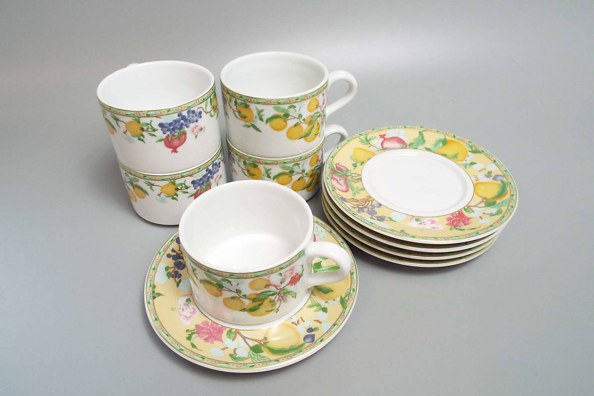 【中古】HAVILAND アビランド/LIMOGES リモージュ/Jardin d' Eden ジャルダンエデン/カップ&ソーサー/まとめて