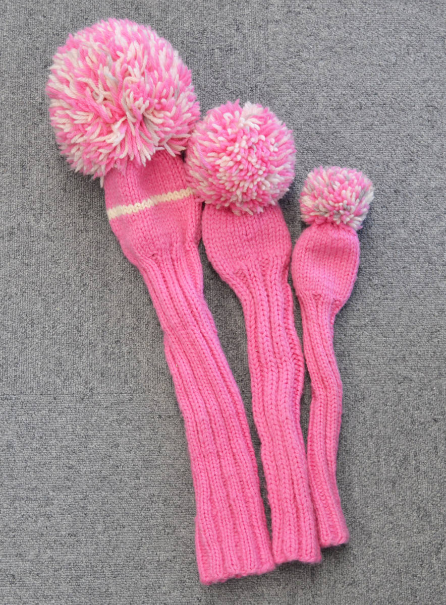 大人気！ジャンクレイグ Jan Craig Headcovers ニットヘッドカバー 3本セット ドライバー用+フェアウェイウッド用