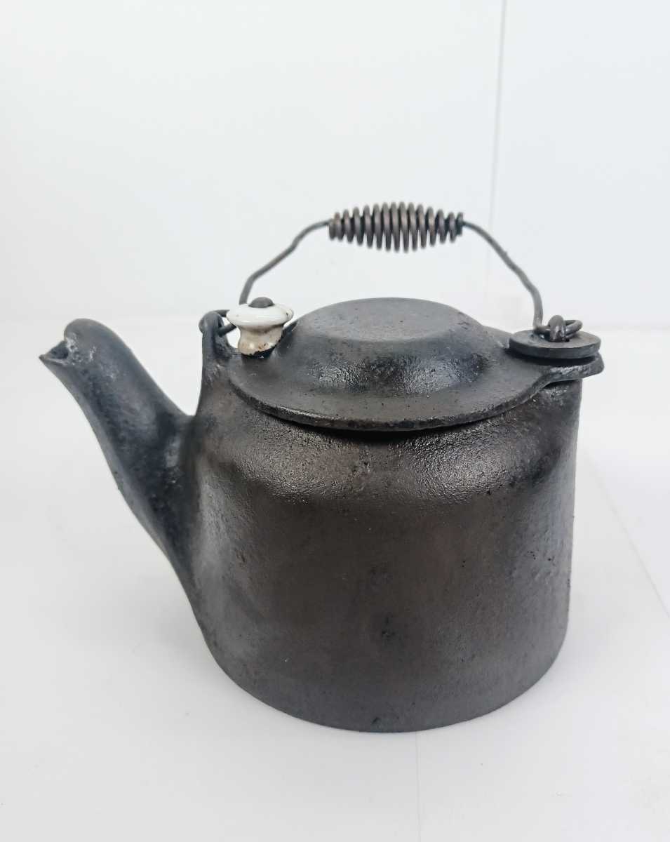 【目立った傷や汚れなし】レア WAGNER WARE CAST IRON TEA KETTLE ヴィンテージ ワグナーウェア 鋳鉄製 ケトル