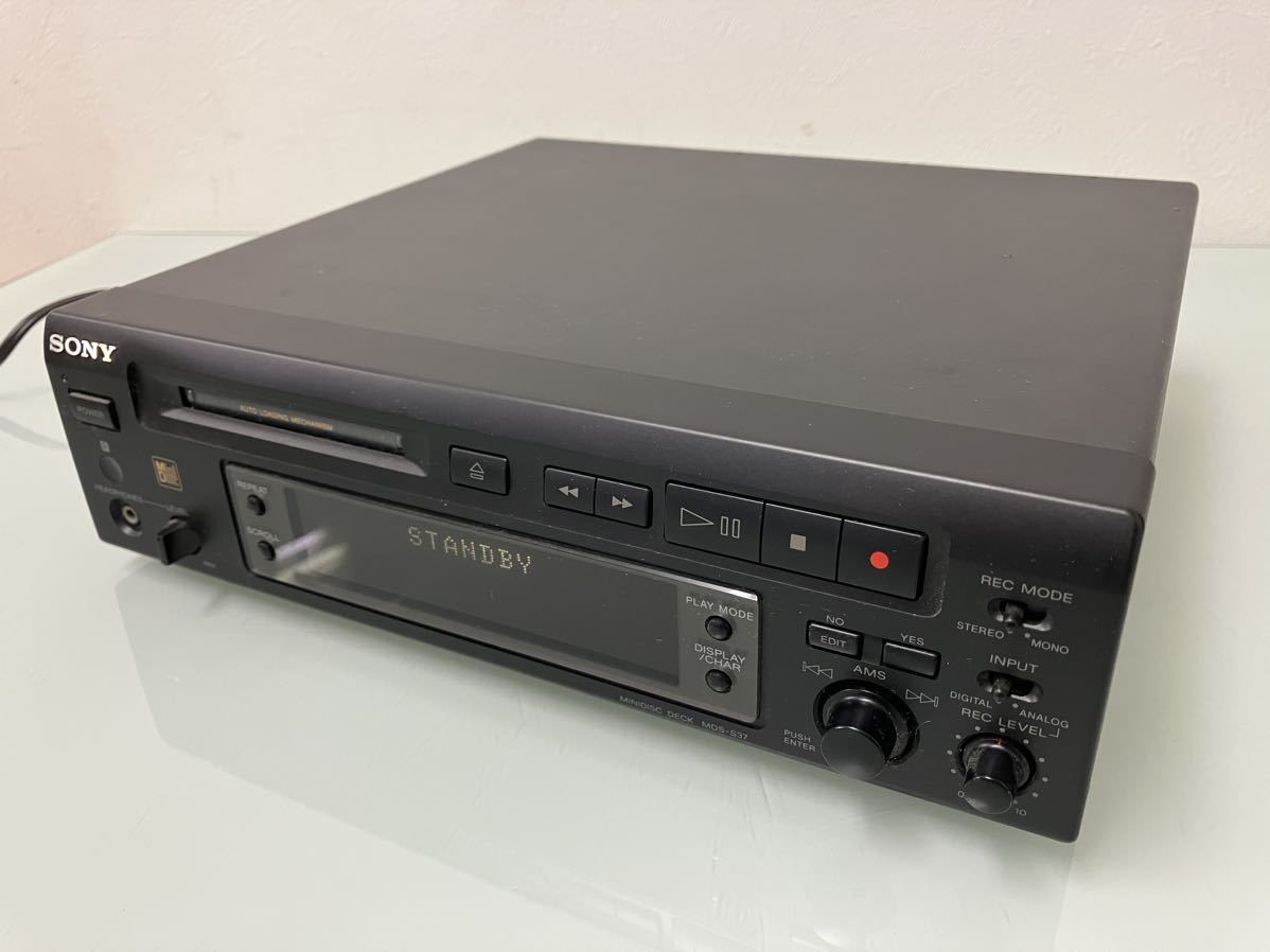 【やや傷や汚れあり】b SONY ソニー MINIDISC DECK MDSS37 MDデッキ MDプレーヤー ミニディスク オーディオ