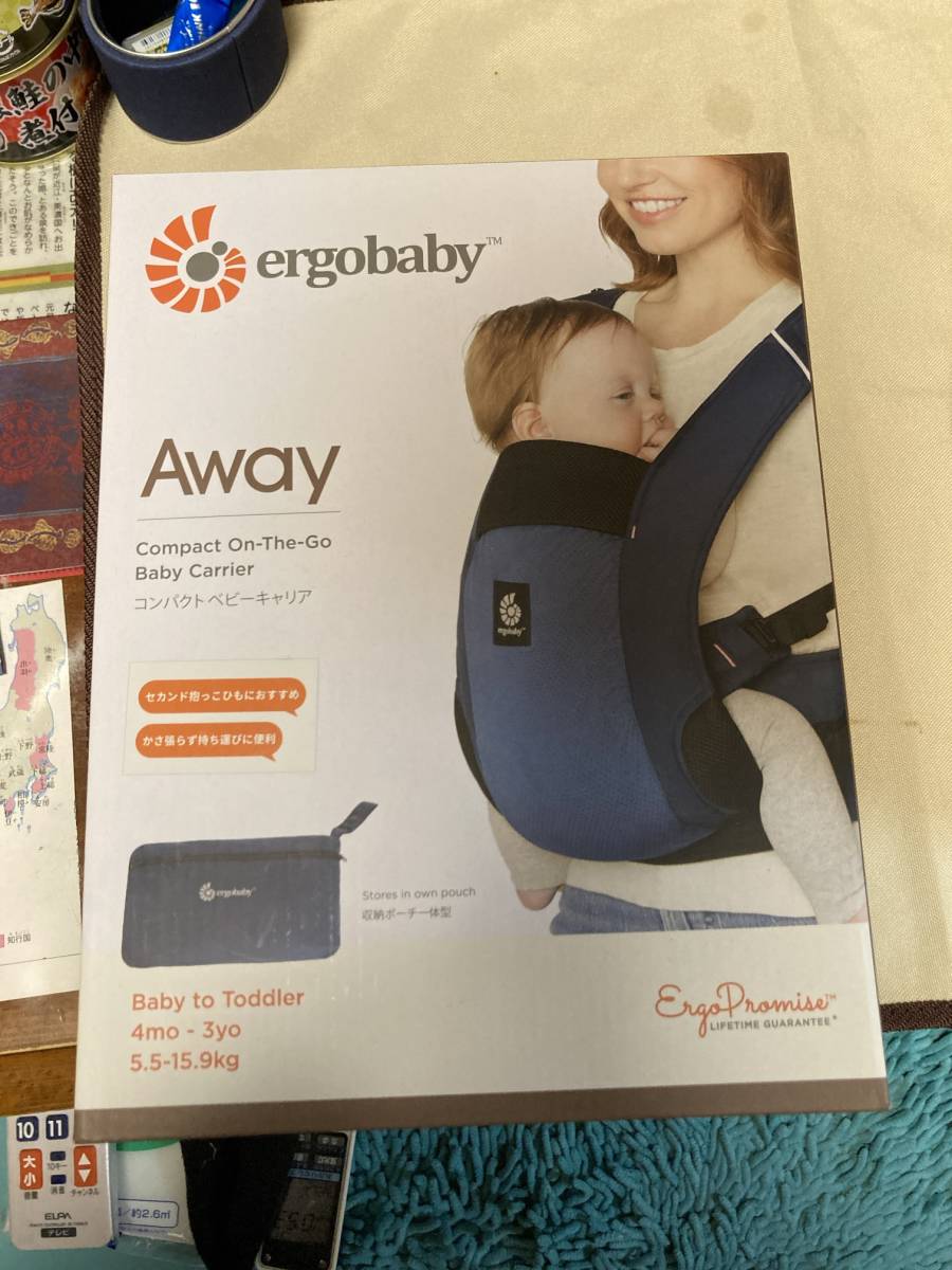 【未使用に近い】ergobaby エルゴベビー AWAY コンパクトベビーキャリア 抱っこ紐 おんぶ紐 収納ポーチ一体型の落札情報詳細