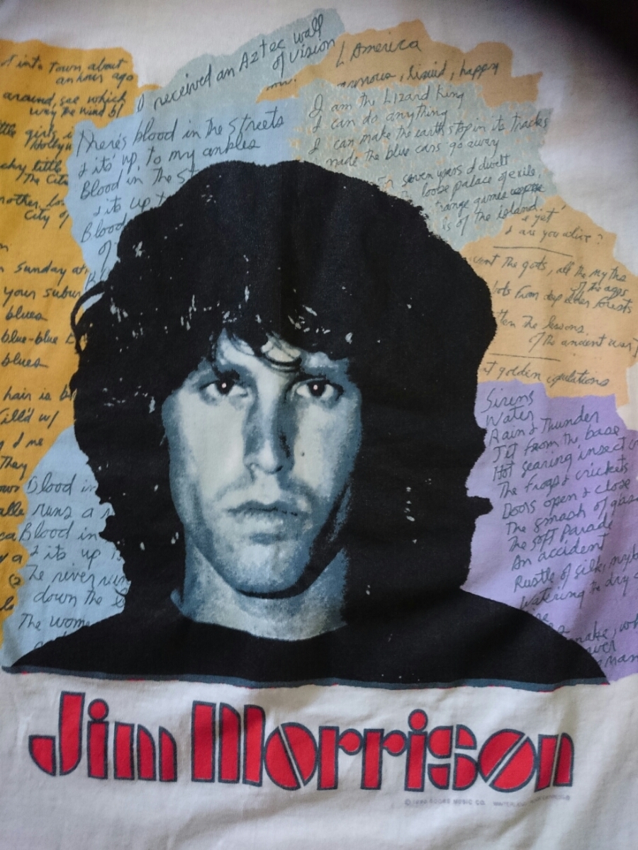 新品ビンテージ 90's Hanes USA製 Jim Morrison/DOORS ジムモリソン/ドアーズ Tシャツ 1990 DOORS