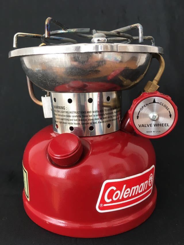コールマンcoleman☆ビンテージ☆シングルバーナー☆赤クラシックストーブ502A740J☆Made in USAの落札情報詳細