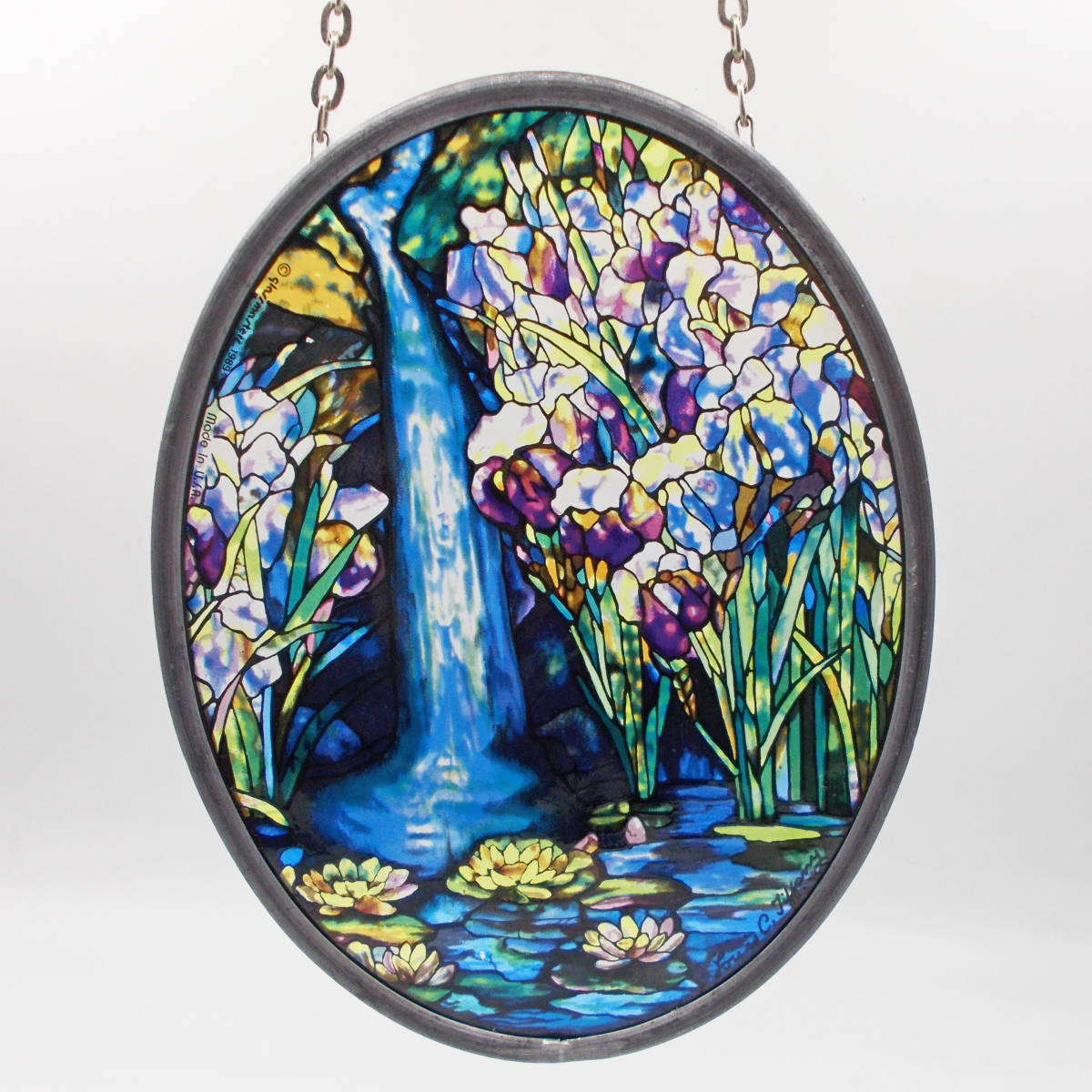 ティファニー ステンドグラス Waterfall 滝 グラスマスターズ社 1989年 Tiffany ウォーターフォールの落札情報詳細