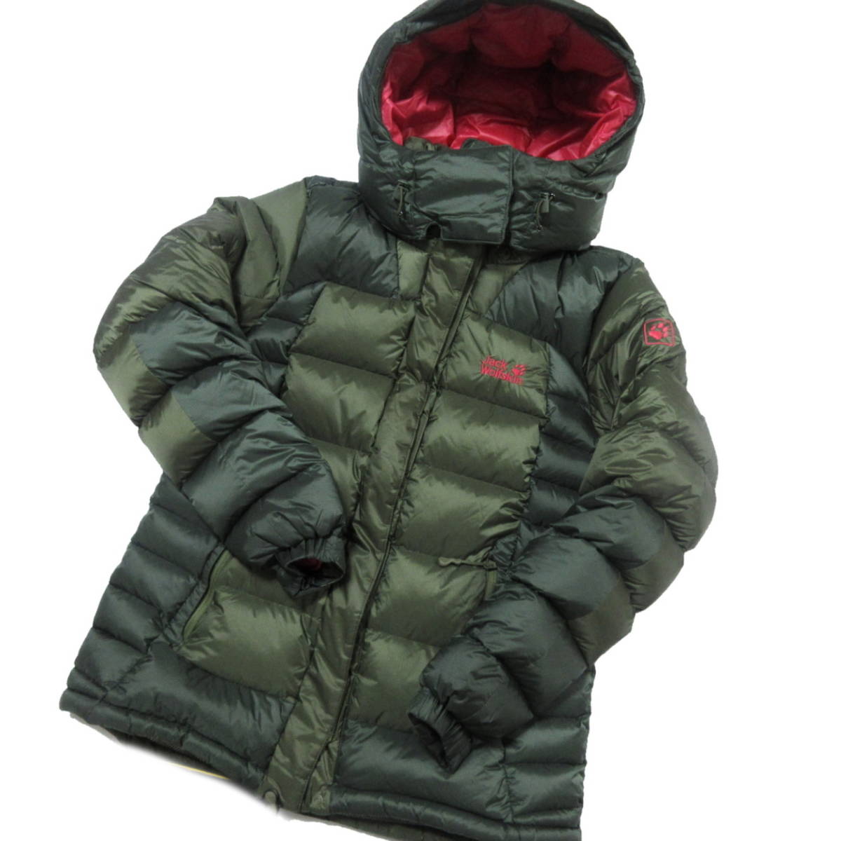 【新品】定5.2万新品 Jack Wolfskin ジャックウルフスキン Down Jacket ダウンジャケット S オリーブ 防水 防風