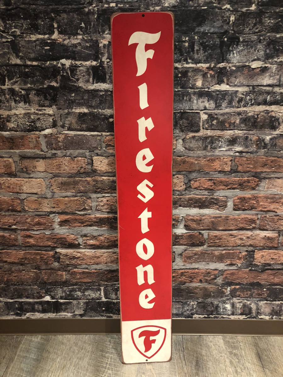 【傷や汚れあり】FIRESTONE 90cmヴィンテージウッドサイン アドバタイジングの落札情報詳細 ヤフオク落札価格検索 オークフリー
