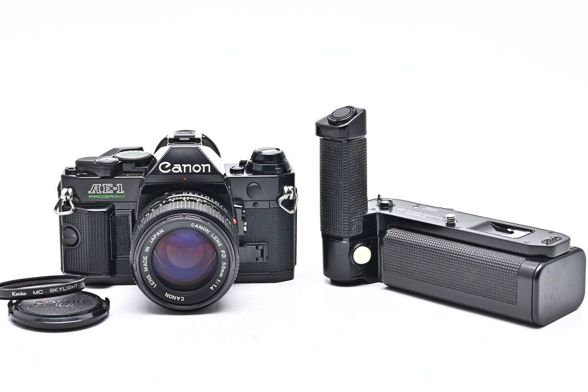 【やや傷や汚れあり】1C625 Canon キヤノン AE1 PROGRAM New FD 50mm f/1.4 + MOTOR