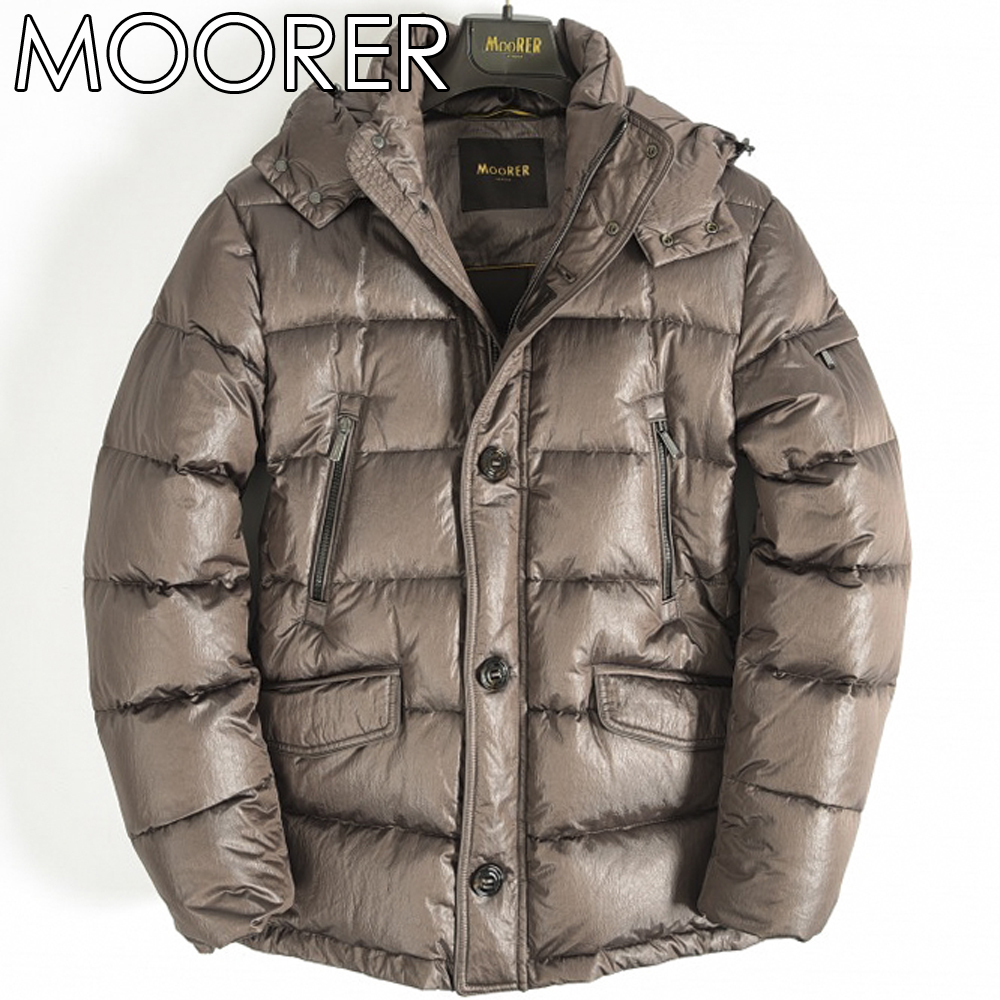 【新品】新品 22万 MOORER VINCENT KS ダウン コート シャイニー ライト ブラウン イタリア製 BIG 大きいサイズ【56】ムーレー 312178の落札情報詳細