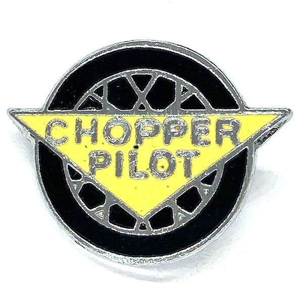【やや傷や汚れあり】チョッパー パイロット ビンテージ ピンバッジ CHOPPER PILOT Vintage Pin ピンズ バイカー
